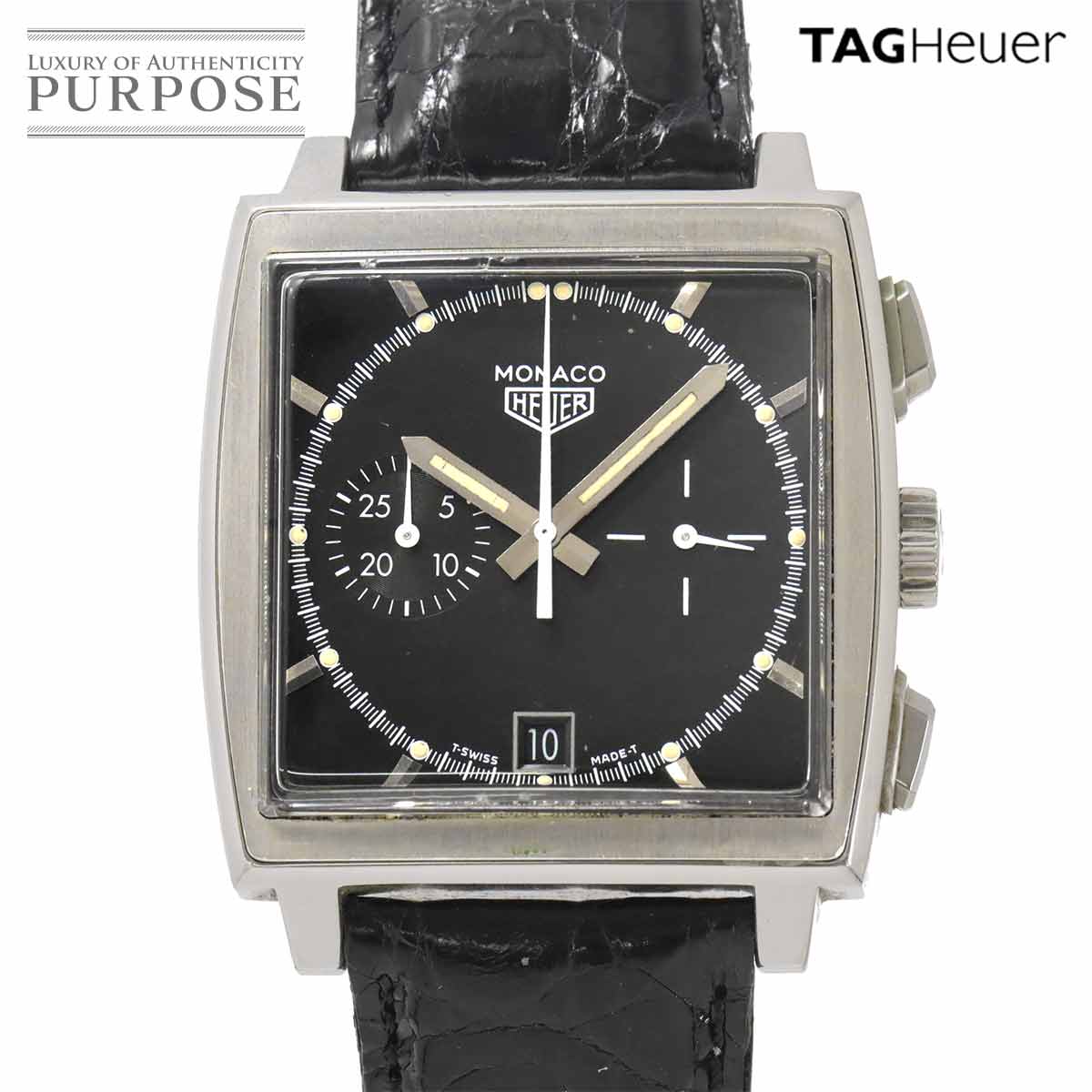 TAG Heuer モナコ CS2110 クロノグラフ メンズ 腕時計 デイト ブラック オートマ 自動巻き ウォッチ Monaco タグホイヤー 90319037
