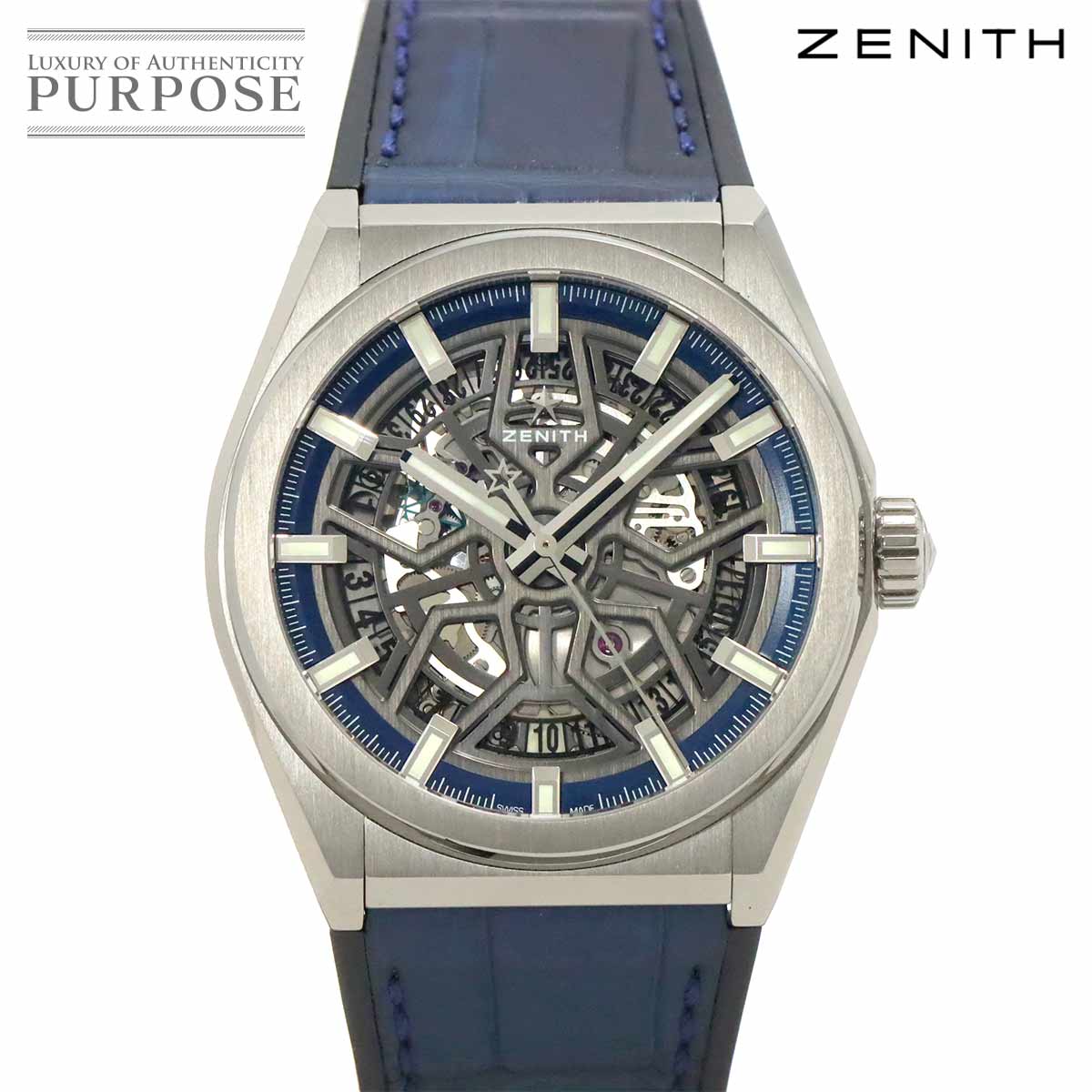 ZENITH デファイ クラシック 95 9000 670 メンズ 腕時計 デイト スケルトン オートマ 自動巻き ウォッチ Defy ゼニス 90294094