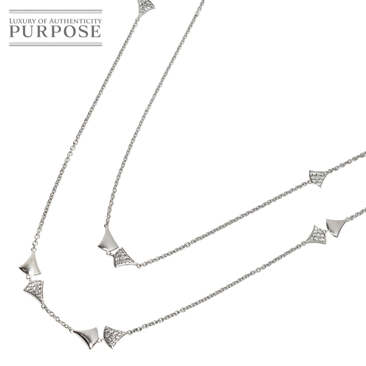 ダイヤ 2.15ct ネックレス 90cm K18 WG ホワイトゴールド 750 Diamond Necklace 90311601
