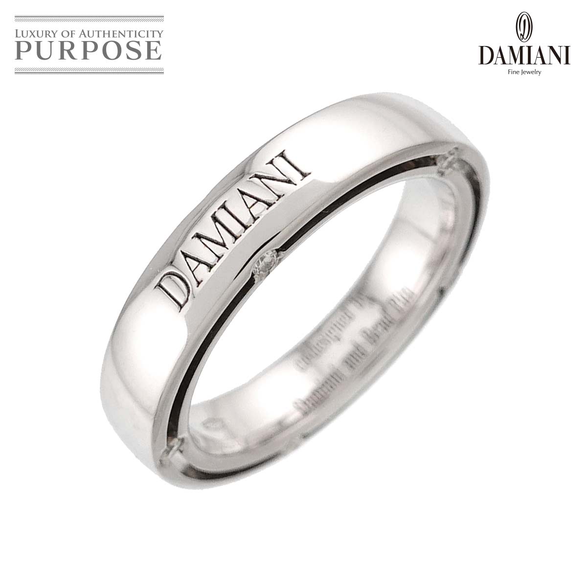 DAMIANI Dサイド 8.5号 リング ダイヤ 10P K18 WG ホワイトゴールド 750 指輪 Diamond Ring ダミアーニ 90314615