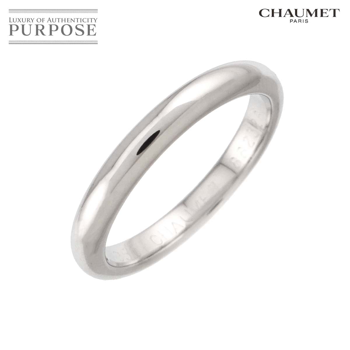 CHAUMET エターナルドゥ 16.5号 リング ダイヤ 1P Pt プラチナ 指輪 Eternelles Ring ショーメ 90314662