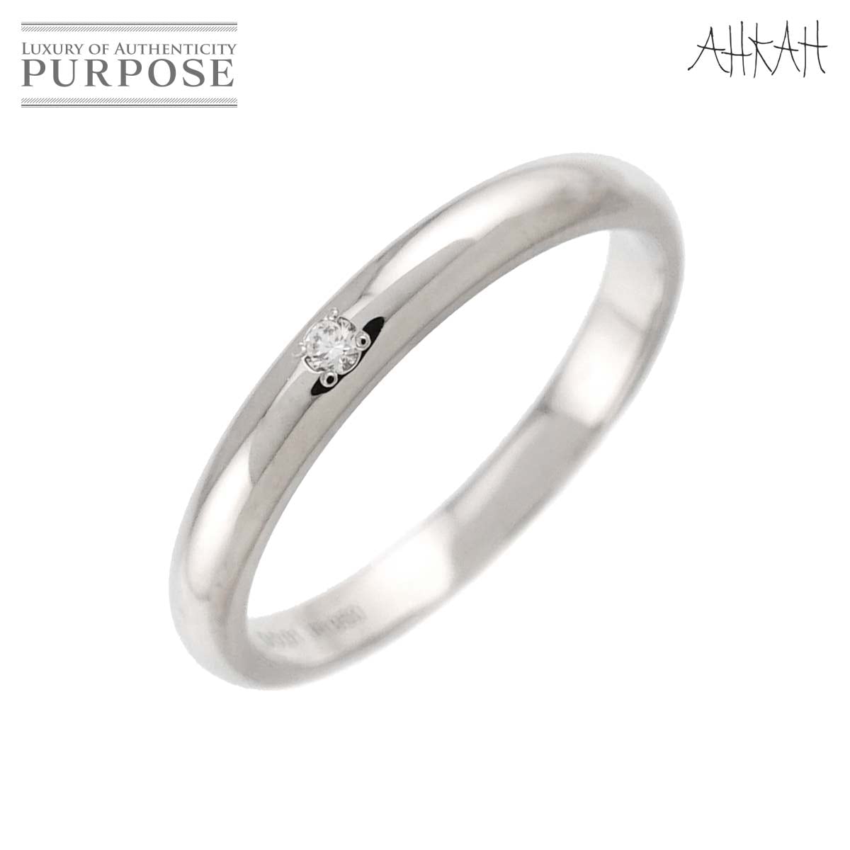 AHKAH 11号 リング ダイヤ 0.01ct Pt プラチナ 指輪 Diamond Ring アーカー 90315493