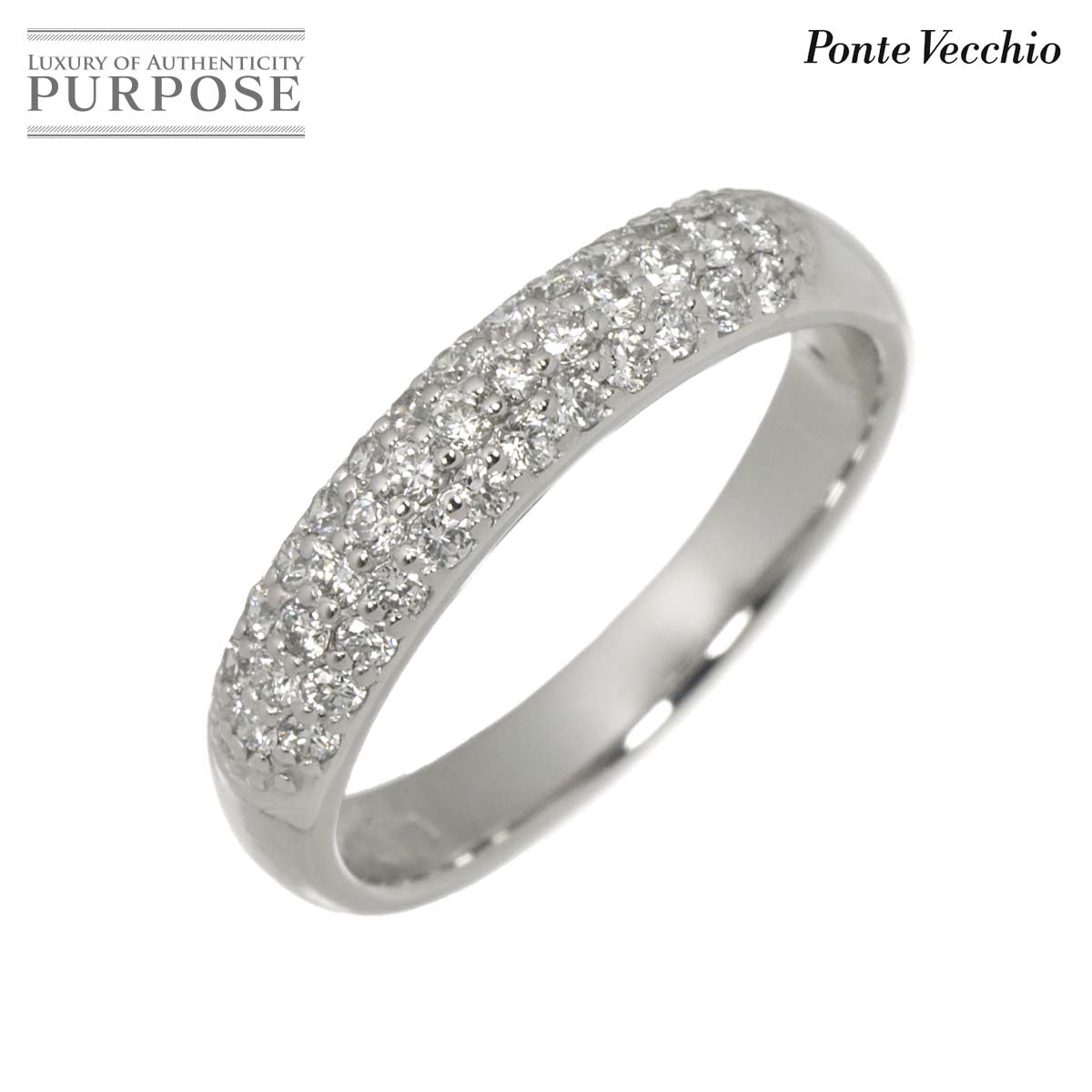 Ponte Vecchio ピッコリーニ 11号 リング ダイヤ 0.40ct K18 WG ホワイトゴールド 750 指輪 Diamond Ring ポンテヴェキオ 90315529