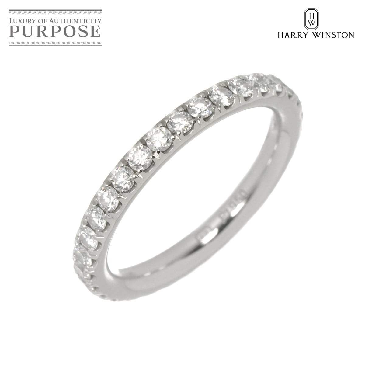 HARRY WINSTON マイクロパヴェ ラージ 5号 リング フル ダイヤ Pt プラチナ 指輪 Diamond Ring【証明書付き】ハリーウィンストン 90315647