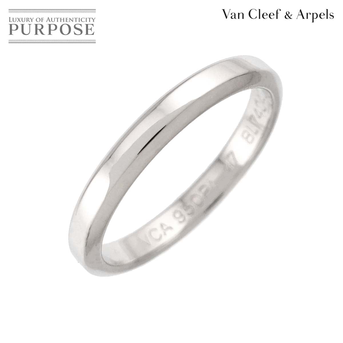 Van Cleef & Arpels タンドルモン #47 リング 幅2.5mm Pt プラチナ 指輪 Ring ヴァンクリーフ & アーペル 90315783