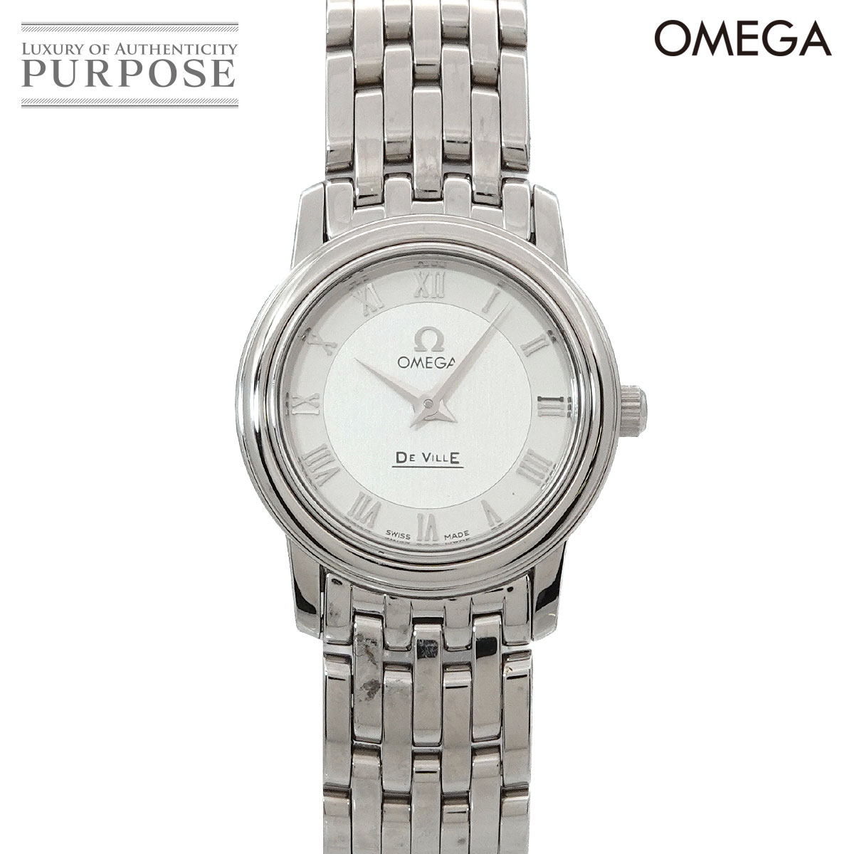 OMEGA デビル プレステージ 4570 33 レディース 腕時計 シルバー クォーツ ウォッチ De Ville オメガ 90318172