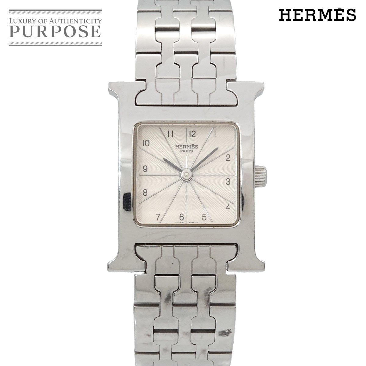 HERMES Hウォッチ HH1 210 レディース 腕時計 シルバー クォーツ ウォッチ H Watch エルメス 90318693