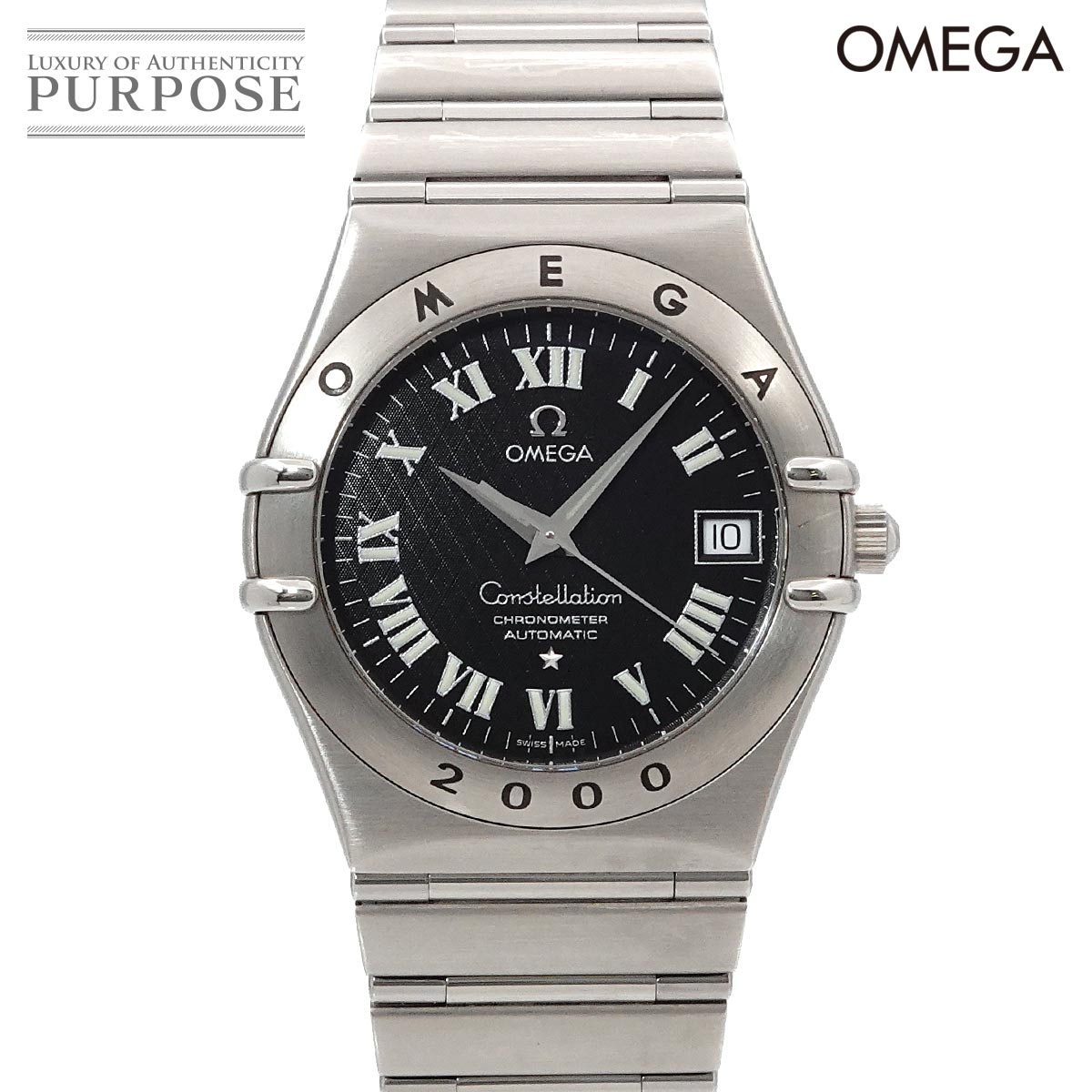 OMEGA コンステレーション ミレニアム 1504 50 2000年限定モデル メンズ 腕時計 デイト ブラック オートマ 自動巻き ウォッチ constellation オメガ 90319104