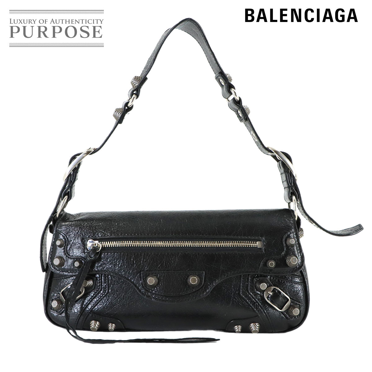 BALENCIAGA ル カゴール S ショルダー バッグ レザー ブラック 771640 Le Cagole S Bag バレンシアガ 90316154