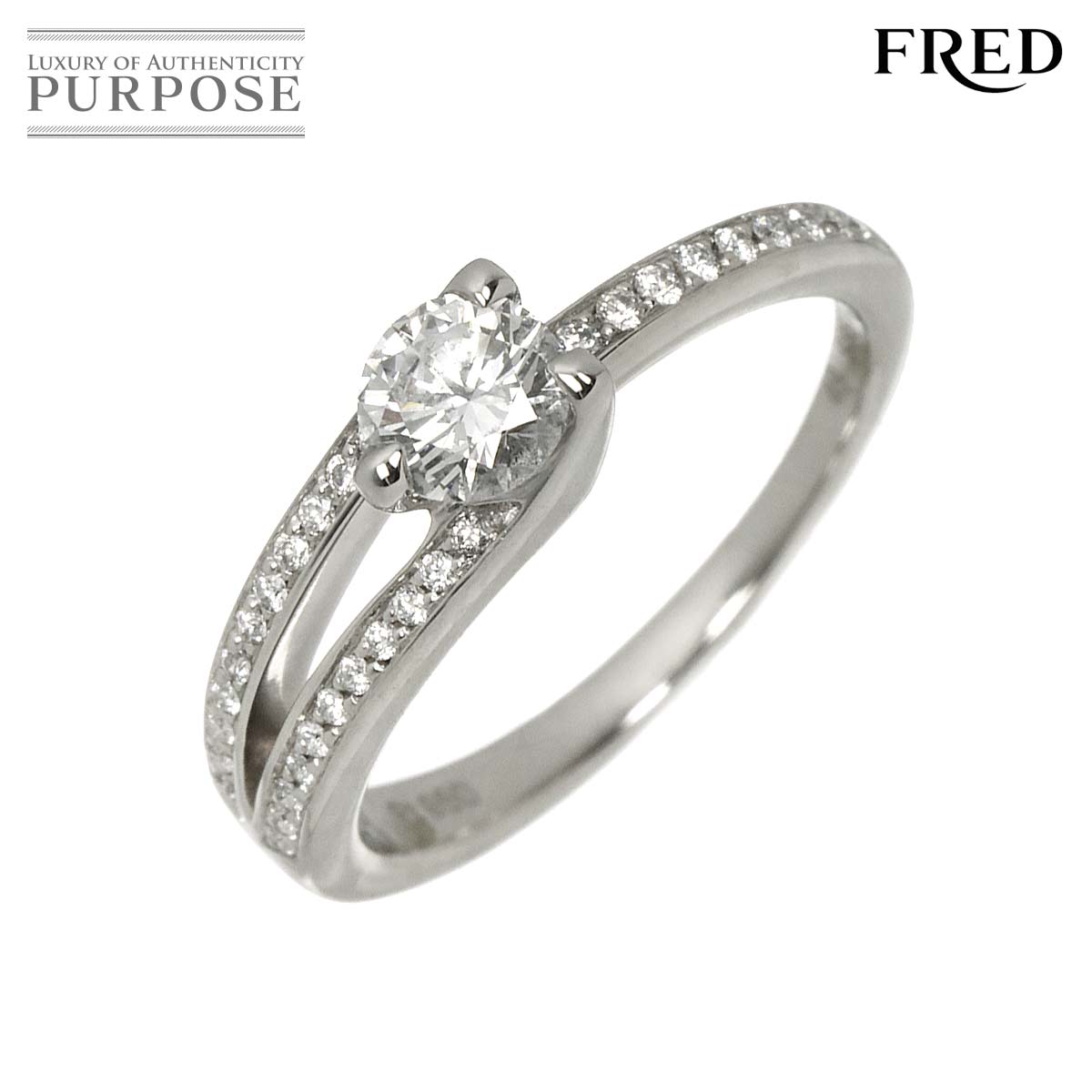 FRED アムール フー ダイヤ 0.30ct E/VS1/EX #46 リング Pt プラチナ 指輪 Diamond Ring【鑑定書付き】フレッド 90315693