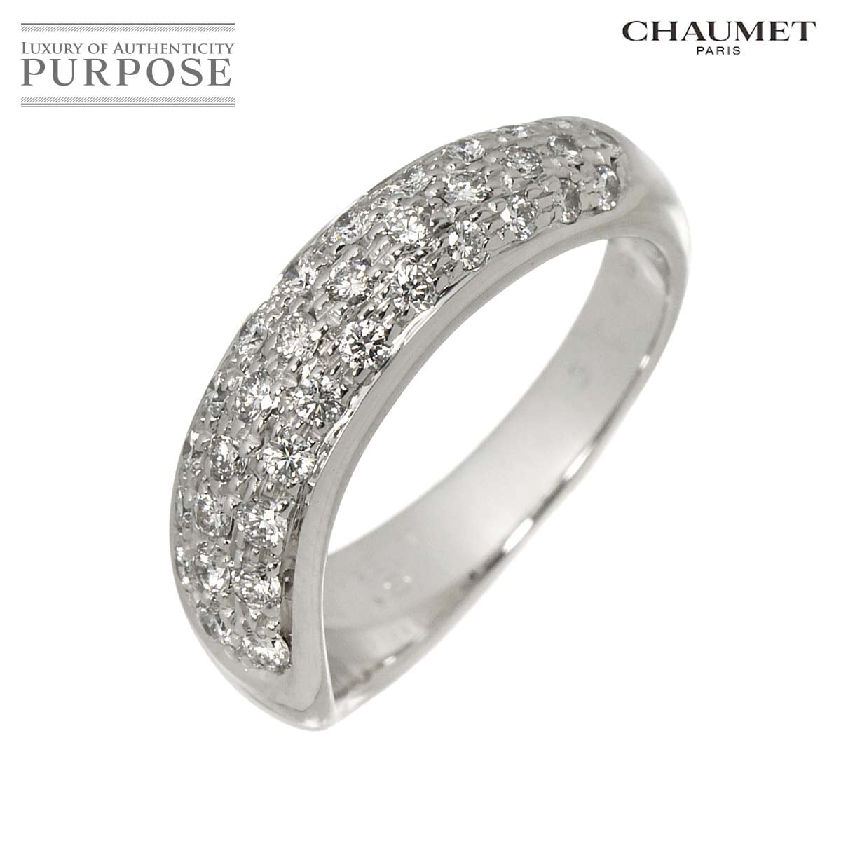 CHAUMET ヴェニス 9号 リング パヴェ ダイヤ K18 WG ホワイトゴールド 750 指輪 Diamond Ring ショーメ 90313784