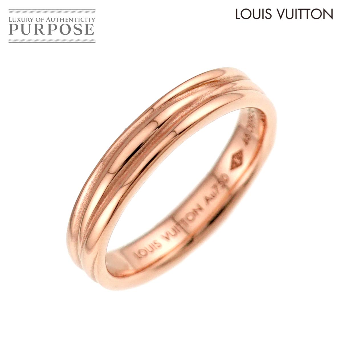 LOUIS VUITTON アリアンス エピ #46 リング K18 PG ピンクゴールド 750 指輪 Alliance Ring ルイ ヴィトン 90315660