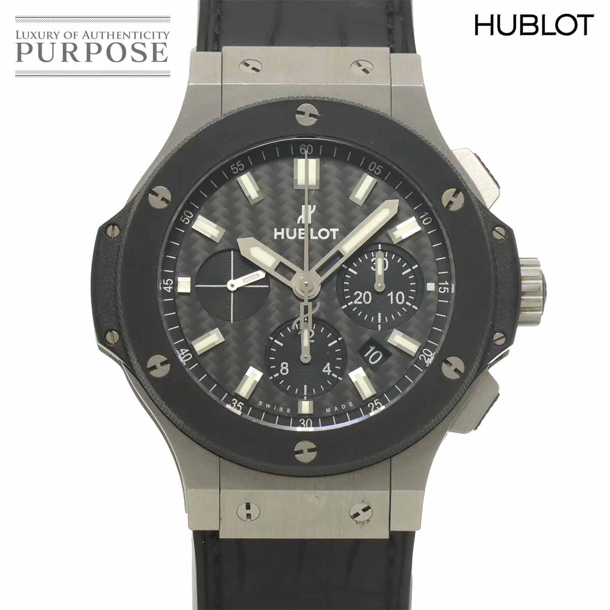HUBLOT ビッグバン エボリューション 301 SM 1770 GR クロノグラフ メンズ 腕時計 デイト ブラック オートマ 自動巻き ウォッチ Big Bang ウブロ 90318340