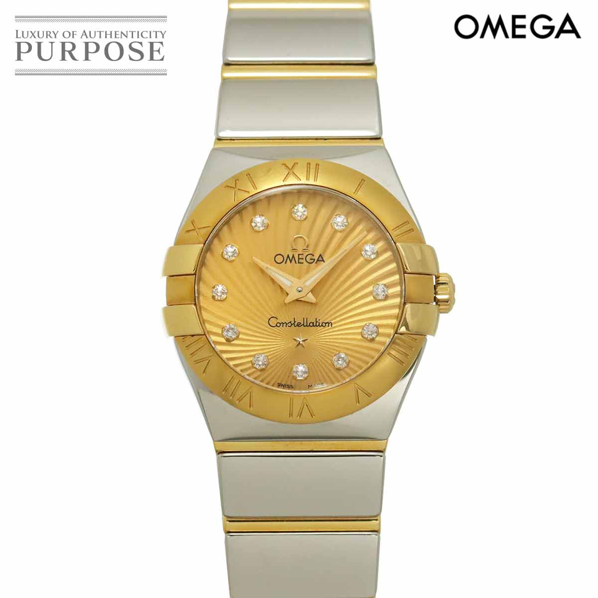 OMEGA コンステレーション ブラッシュ コンビ 123 20 24 60 58 002 レディース 腕時計 ゴールド K18YG イエローゴールド クォーツ Constellation オメガ 90320799