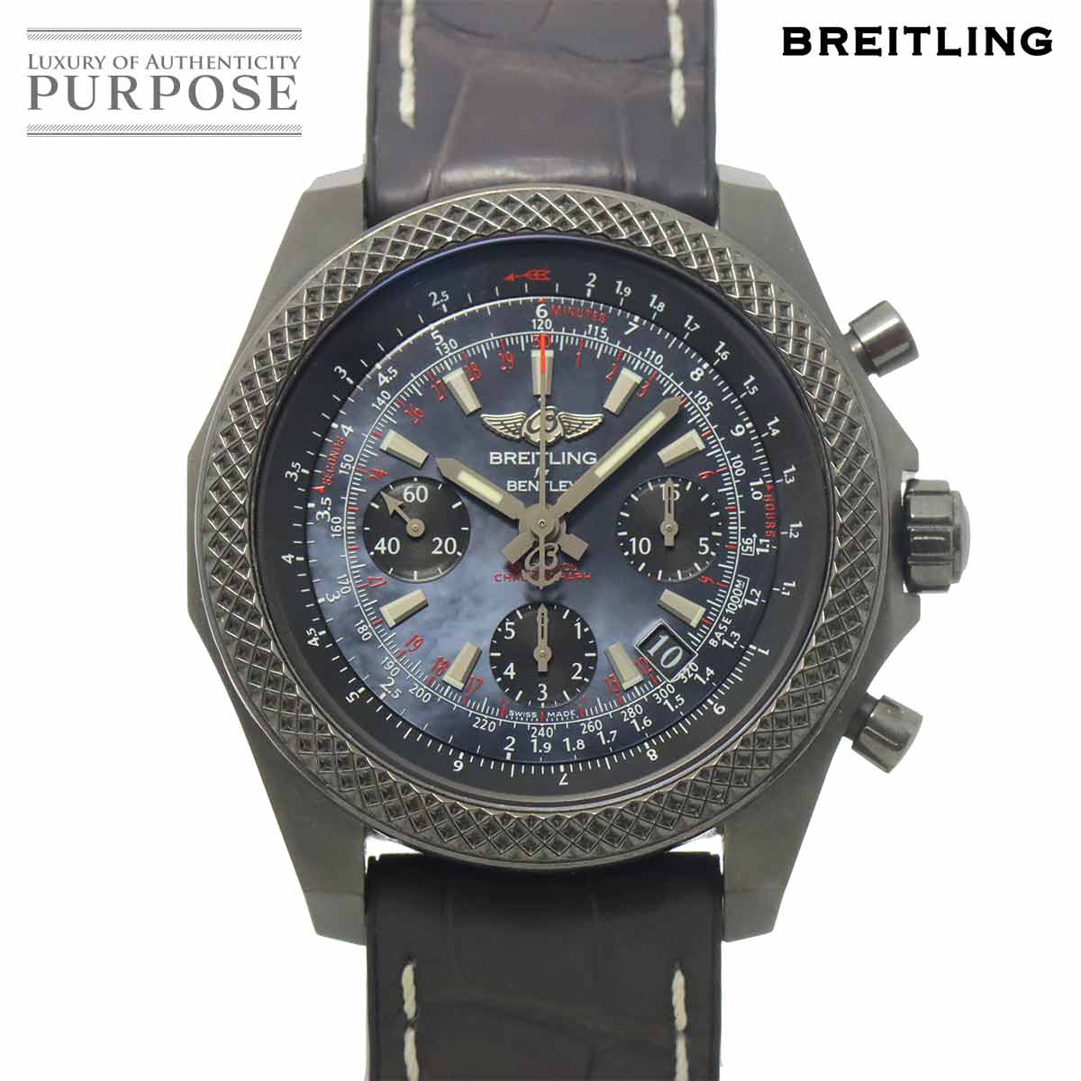 BREITLING ベントレー B06 ミッドナイトカーボン MB0612 500本限定 メンズ 腕時計 デイト ブラックシェル 自動巻き ウォッチ Bentley ブライトリング 90320810
