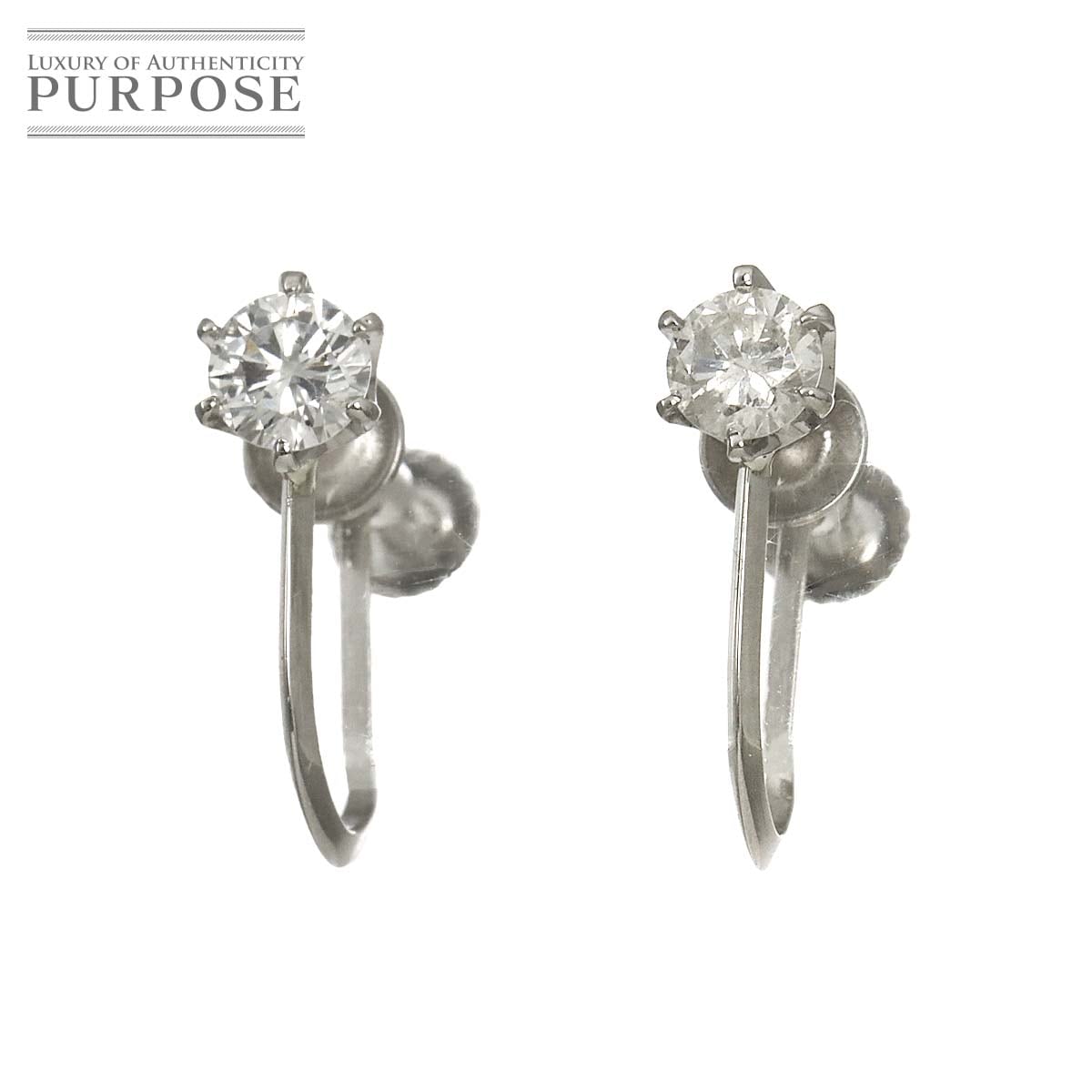 ダイヤ 0.15ct/0.15ct イヤリング Pt プラチナ Diamond Earrings Clip on 90317093