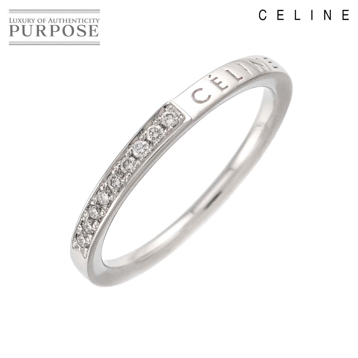 CELINE 7号 リング ダイヤ Pt プラチナ 指輪 Diamond Ring セリーヌ 90317571