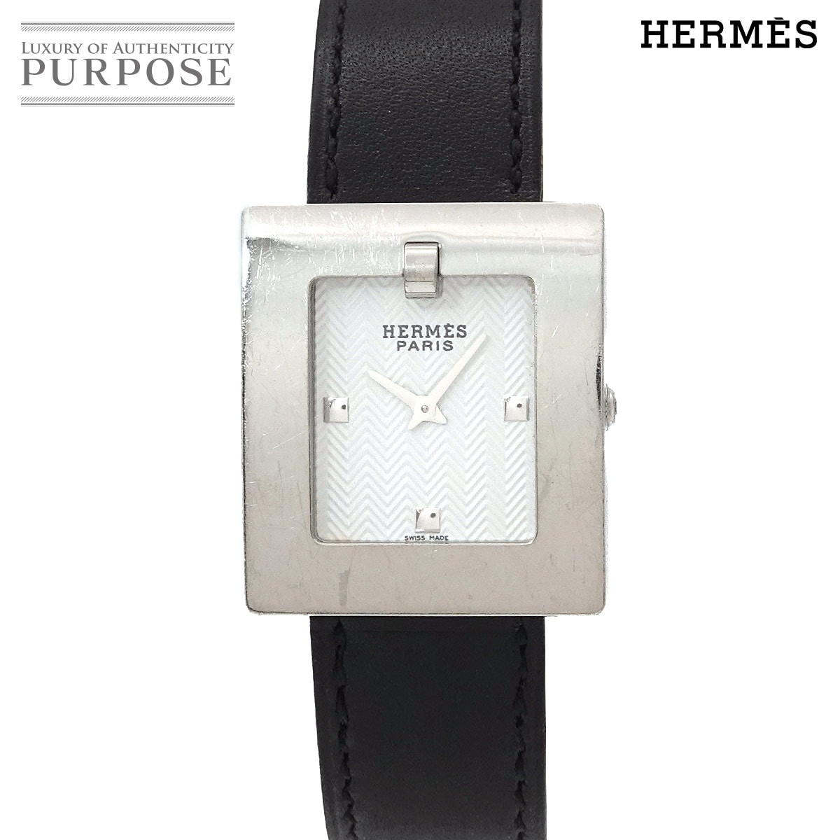 HERMES ベルトウォッチ BE1 210 レディース 腕時計 ホワイト クォーツ ウォッチ エルメス 90317605