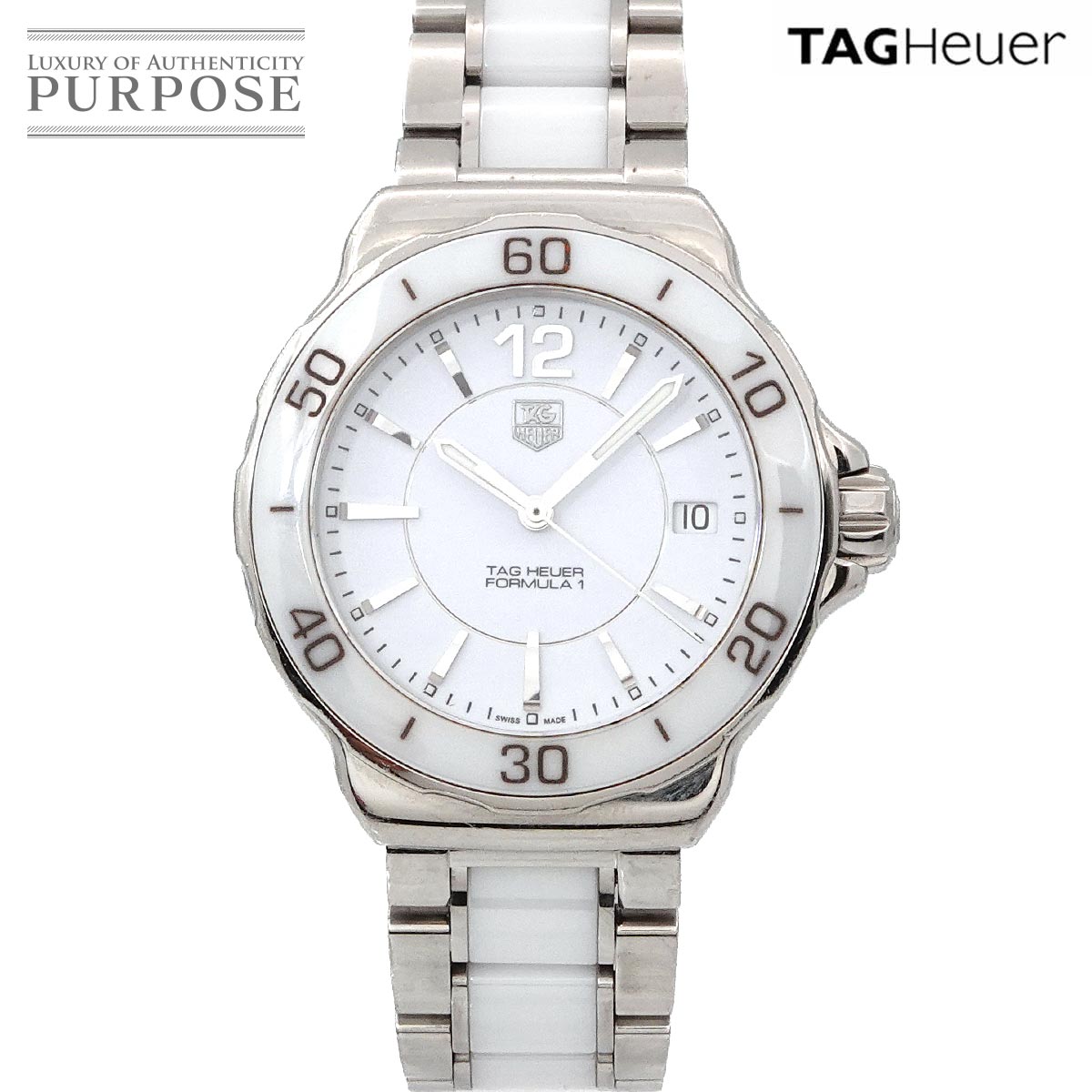 TAG Heuer フォーミュラ1 WAH1211 レディース 腕時計 デイト ホワイト セラミック クォーツ ウォッチ Formula 1 タグホイヤー 90320980