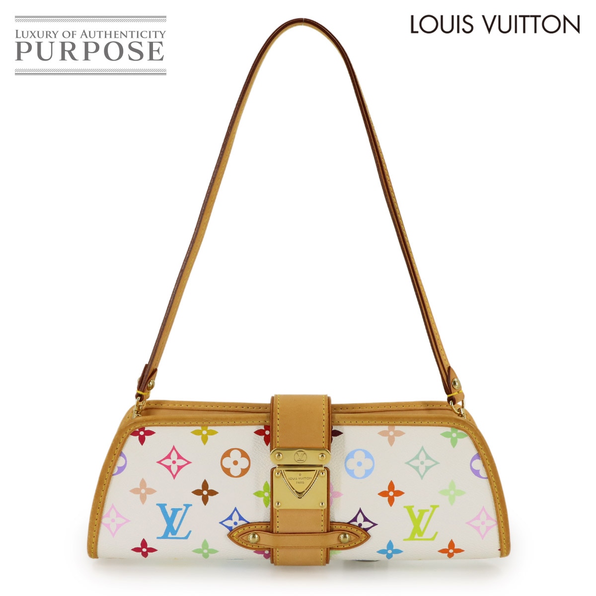 LOUIS VUITTON モノグラム マルチカラー シャーリー 2way ショルダー クラッチ バッグ ブロン M40049 Monogram Shirley ルイ ヴィトン 90316177