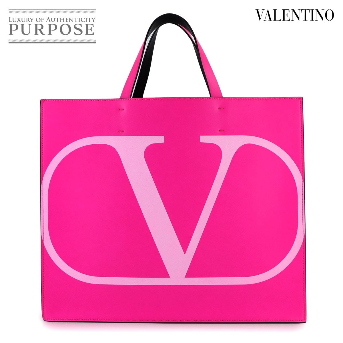 BALENCIAGA Vロゴ ラージ トート バッグ レザー ピンク ゴールド 金具 Tote Bag バレンシアガ 90317956