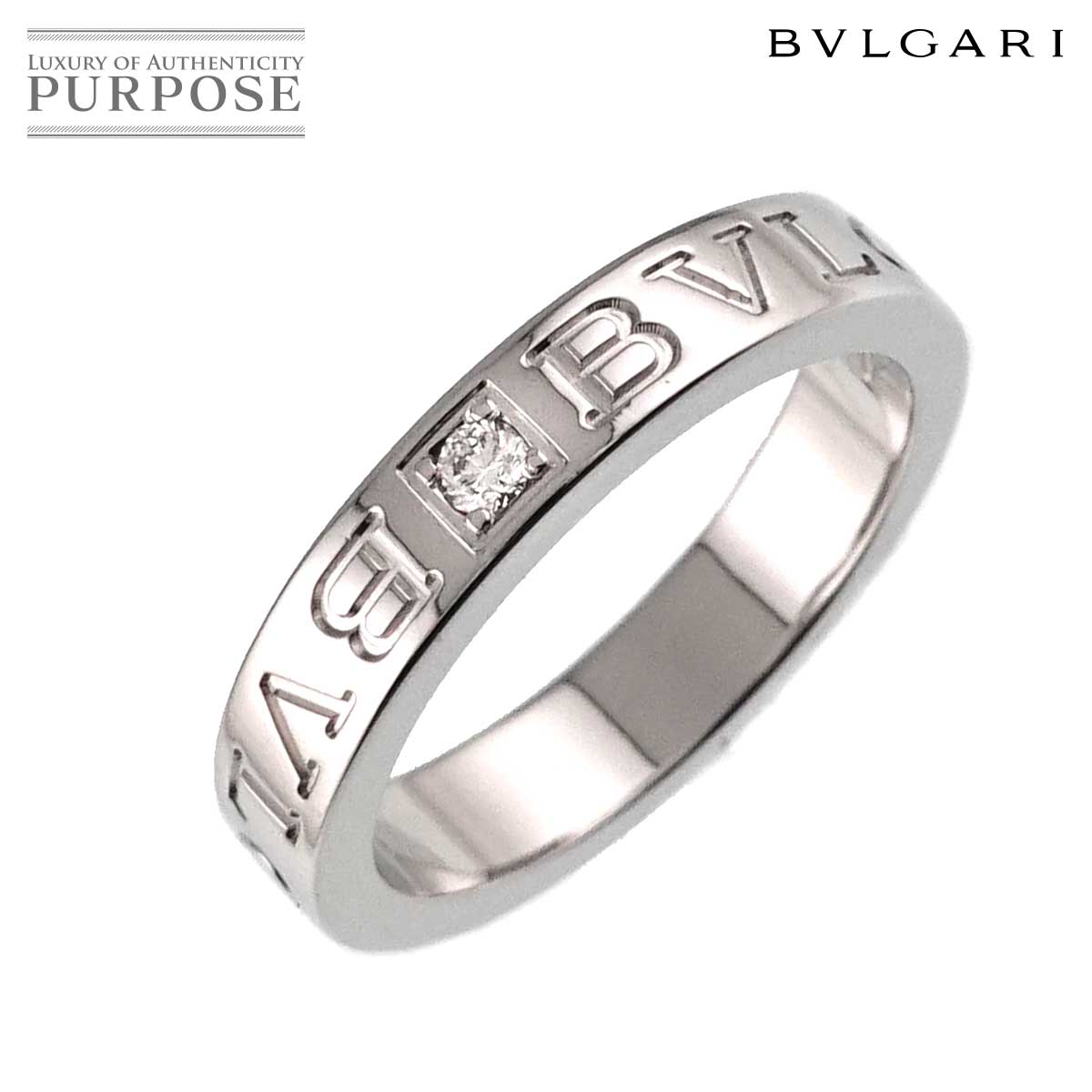 BVLGARI ビーゼロワン エッセンシャル 12.5号 リング ダイヤ K18 WG ホワイトゴールド 750 指輪 B-ZERO1 Element Ring ブルガリ 90316817