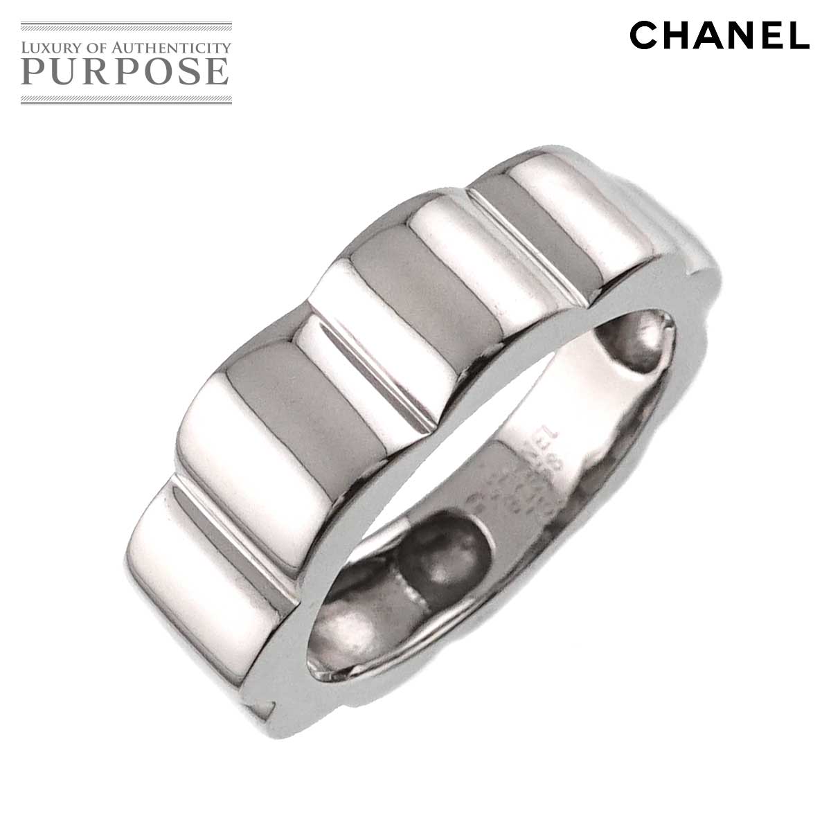 CHANEL プロフィールド カメリア 8号 リング K18 WG ホワイトゴールド 750 指輪 Camellia Ring シャネル 90317470
