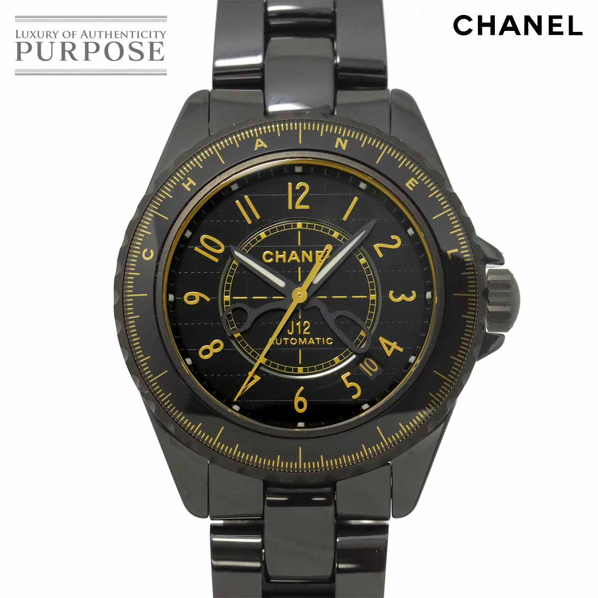 CHANEL J12 クチュール 38mm H9762 メンズ 腕時計 デイト ブラック セラミック 自動巻き ウォッチ Couture シャネル 90320114