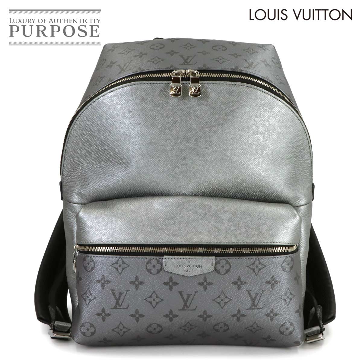 LOUIS VUITTON タイガラマ ディスカバリー PM バックパック リュックサック レザー シルバー M30835 RFID Discovery Backpack PM ルイ ヴィトン 90318273