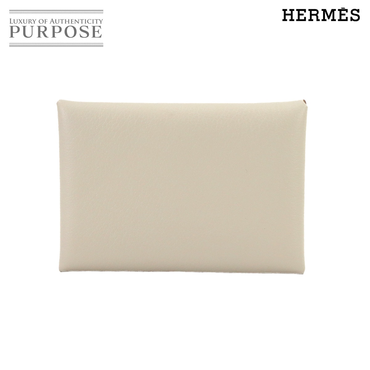 HERMES カルヴィ デュオ カードケース 名刺入れ エバーカラー ベトン W刻印 Calvi Card Case エルメス 90318836