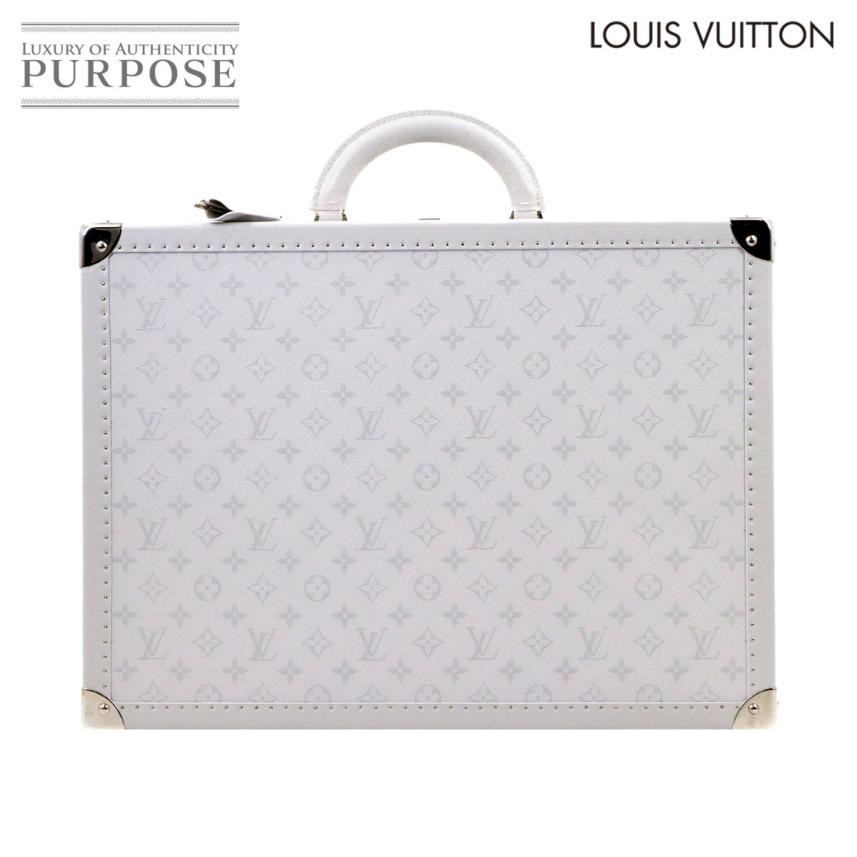 LOUIS VUITTON タイガラマ ビステン 50 トランク ケース バッグ ホワイト M30956 シルバー 金具 Bilstein ルイ ヴィトン 90318895
