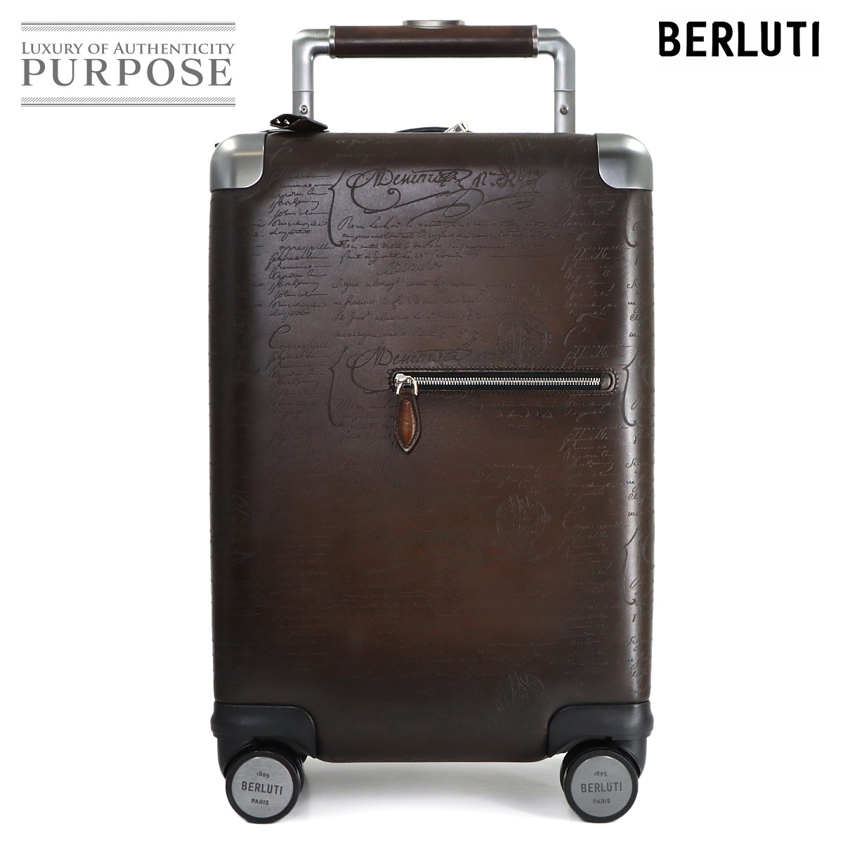 Berluti カリグラフィ フォーミュラ 1005 ローリングスーツケース キャリー バッグ ヴェネチアレザー ダークブラウン ベルルッティ 90318896