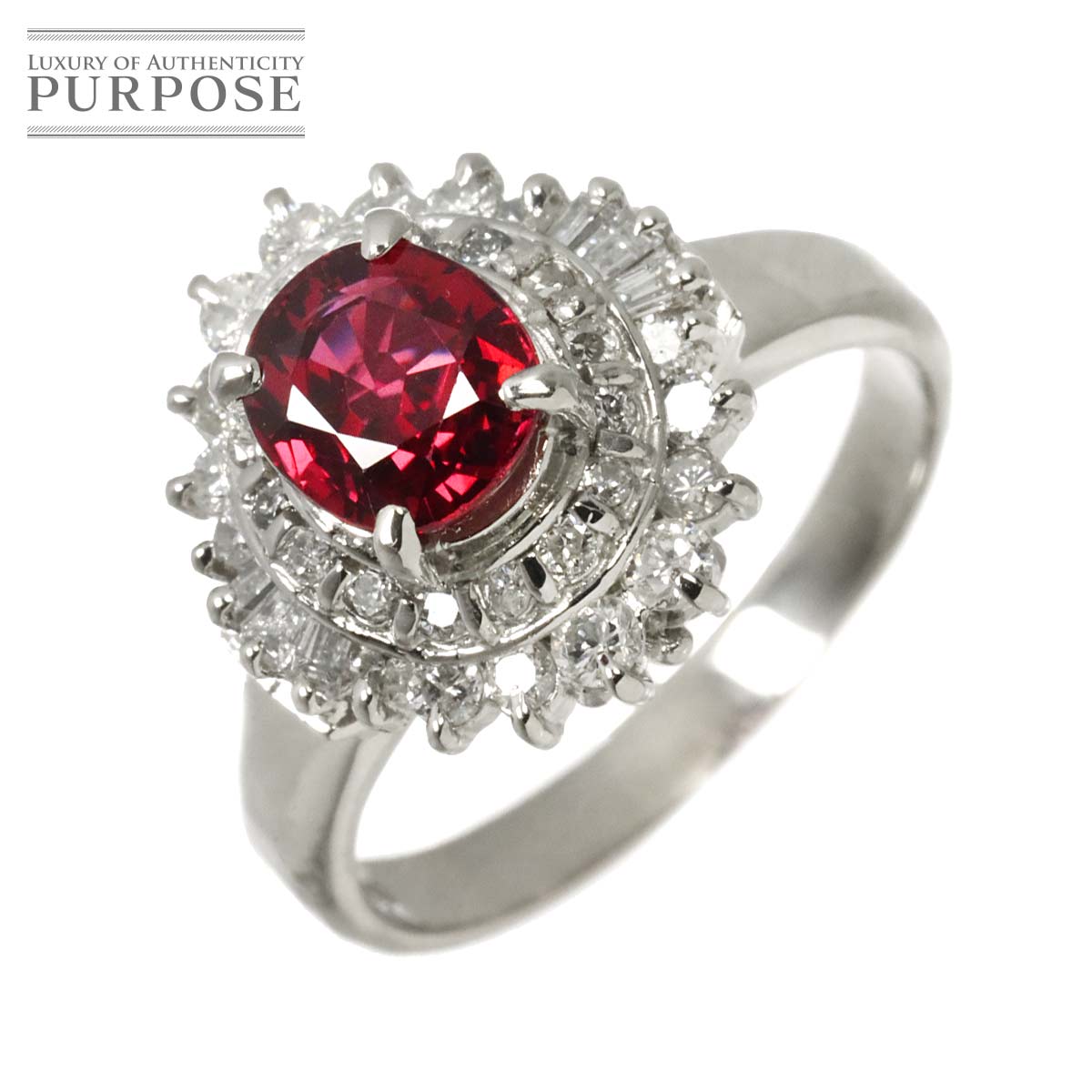 リング 11号 ルビー 1.28ct ダイヤ 0.52ct Pt プラチナ 指輪【ソーティング付き】 Ruby Ring 90316390