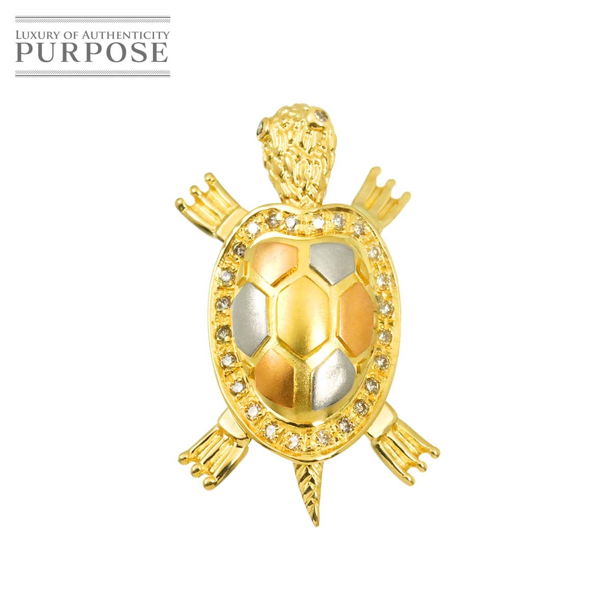 ダイヤ 0.26ct ペンダント トップ K18 K24 YG Pt イエローゴールド 750 プラチナ Diamond Pendant Top 90316335