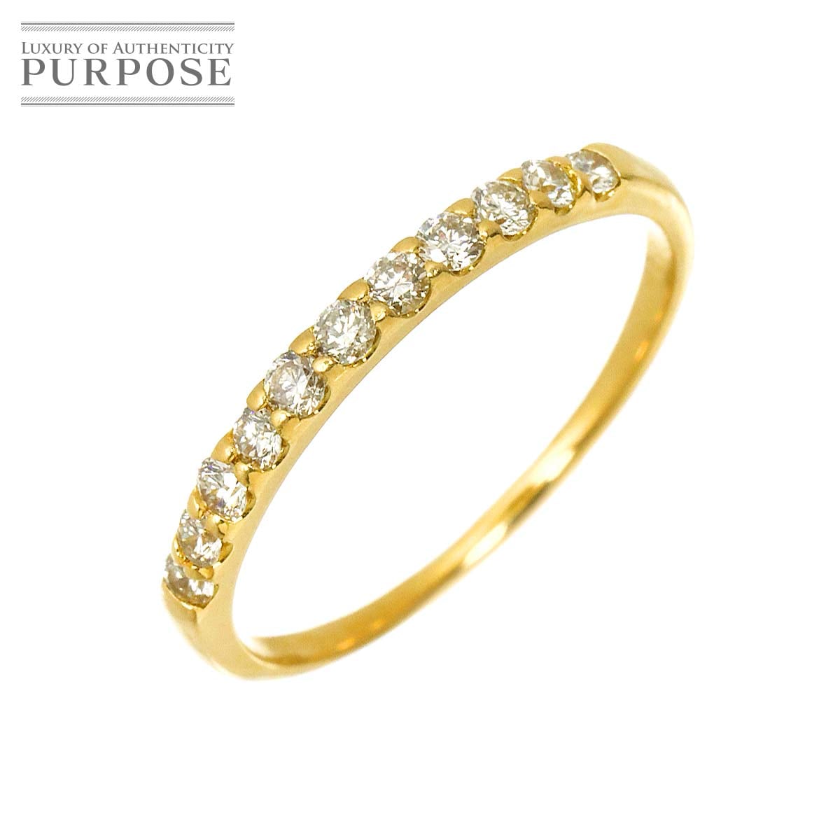 リング 15.5号 ダイヤ 0.32ct K18 YG イエローゴールド 750 指輪 Diamond Ring 90317453