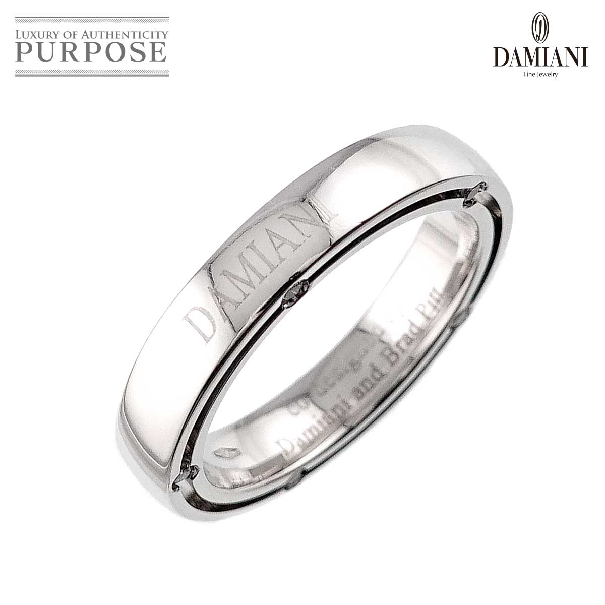 DAMIANI Dサイド 11.5号 リング ダイヤ 10P K18 WG ホワイトゴールド 750 指輪 Diamond Ring ダミアーニ 90315514