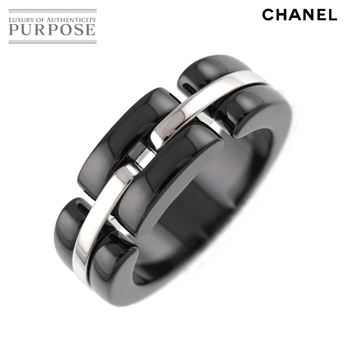 CHANEL ウルトラ #51 リング K18 WG ブラック セラミック 750 指輪 ULTRA Ring シャネル 90317353