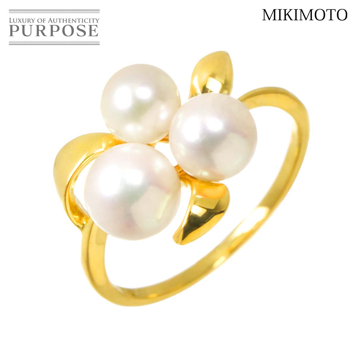 MIKIMOTO ペルリータ 9号 リング アコヤ真珠 8.4mm シェル K18 MIKIMOTO ペルリータ 9号 リング アコヤ真珠 8.4mm シェル K18