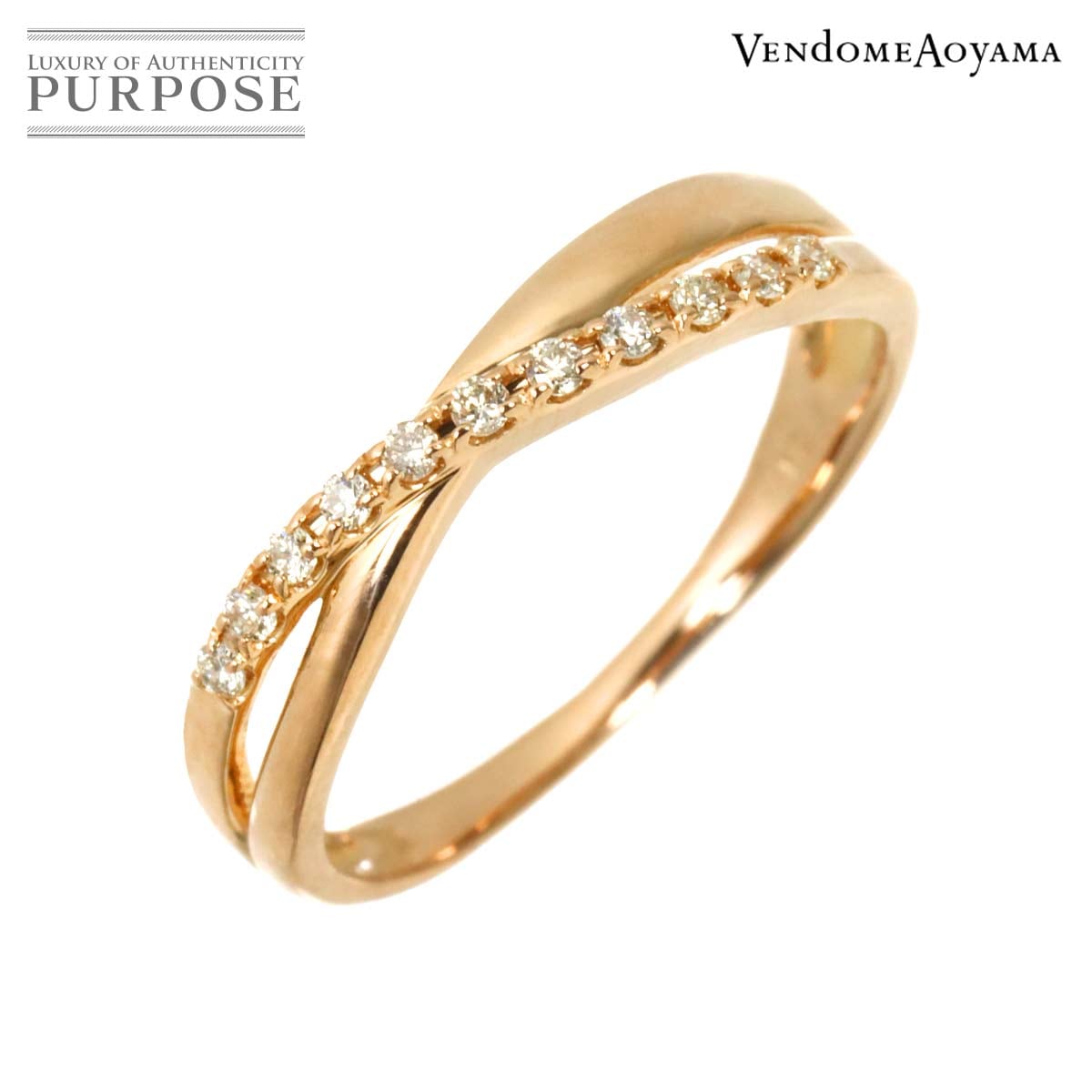 Vendome Aoyama 9号 リング ダイヤ K18 PG ピンクゴールド 750 指輪 Diamond Ring ヴァンドーム青山 90317728