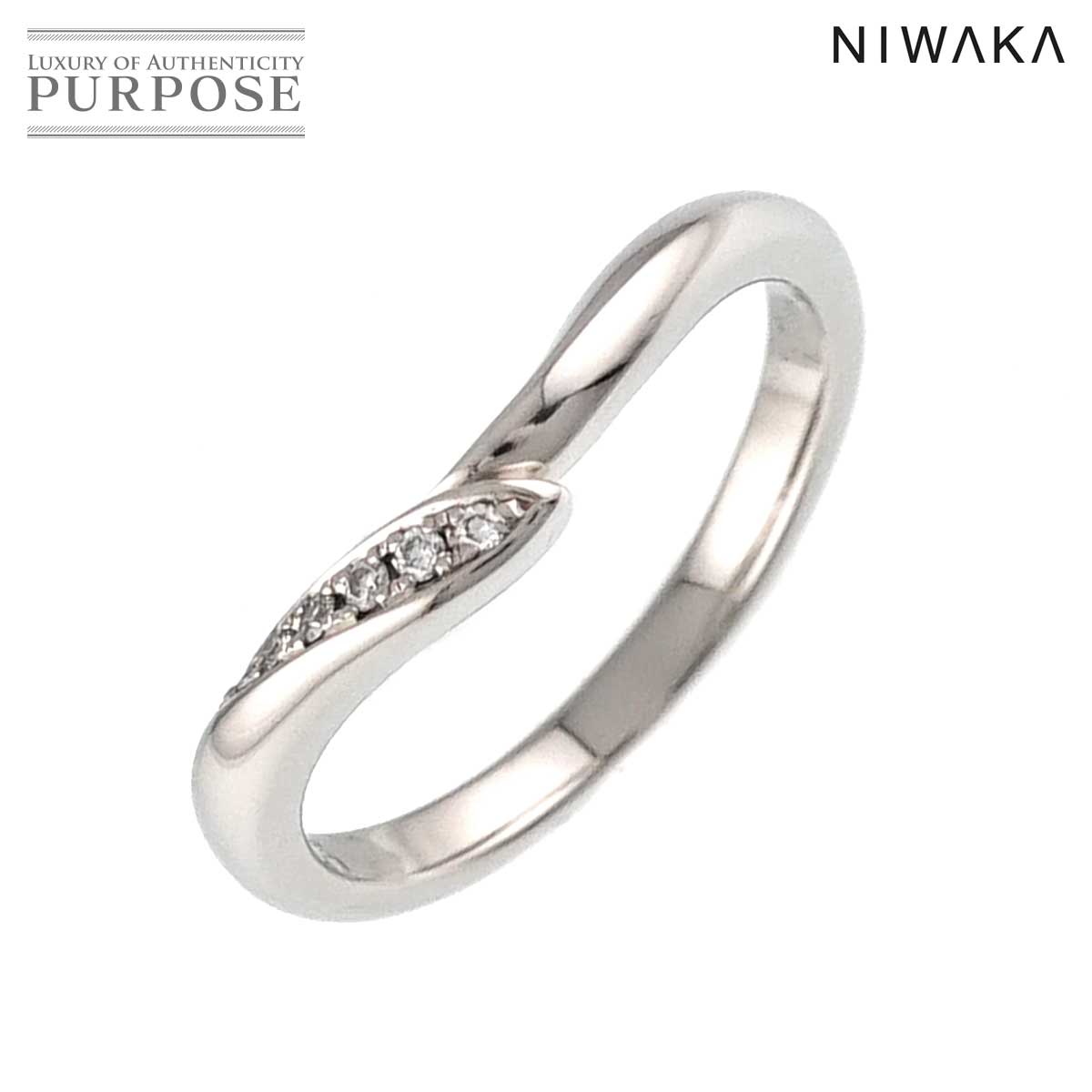 NIWAKA ニワカ 初桜 5号 リング ダイヤ Pt プラチナ 指輪 Diamond Ring 俄 90318461