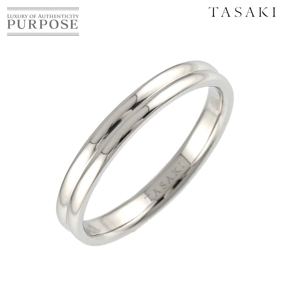 TASAKI キアーロ デュアルライン 17.5号 リング 3.0mm Pt プラチナ 田崎真珠 指輪 CHIARO Ring タサキ 90318511