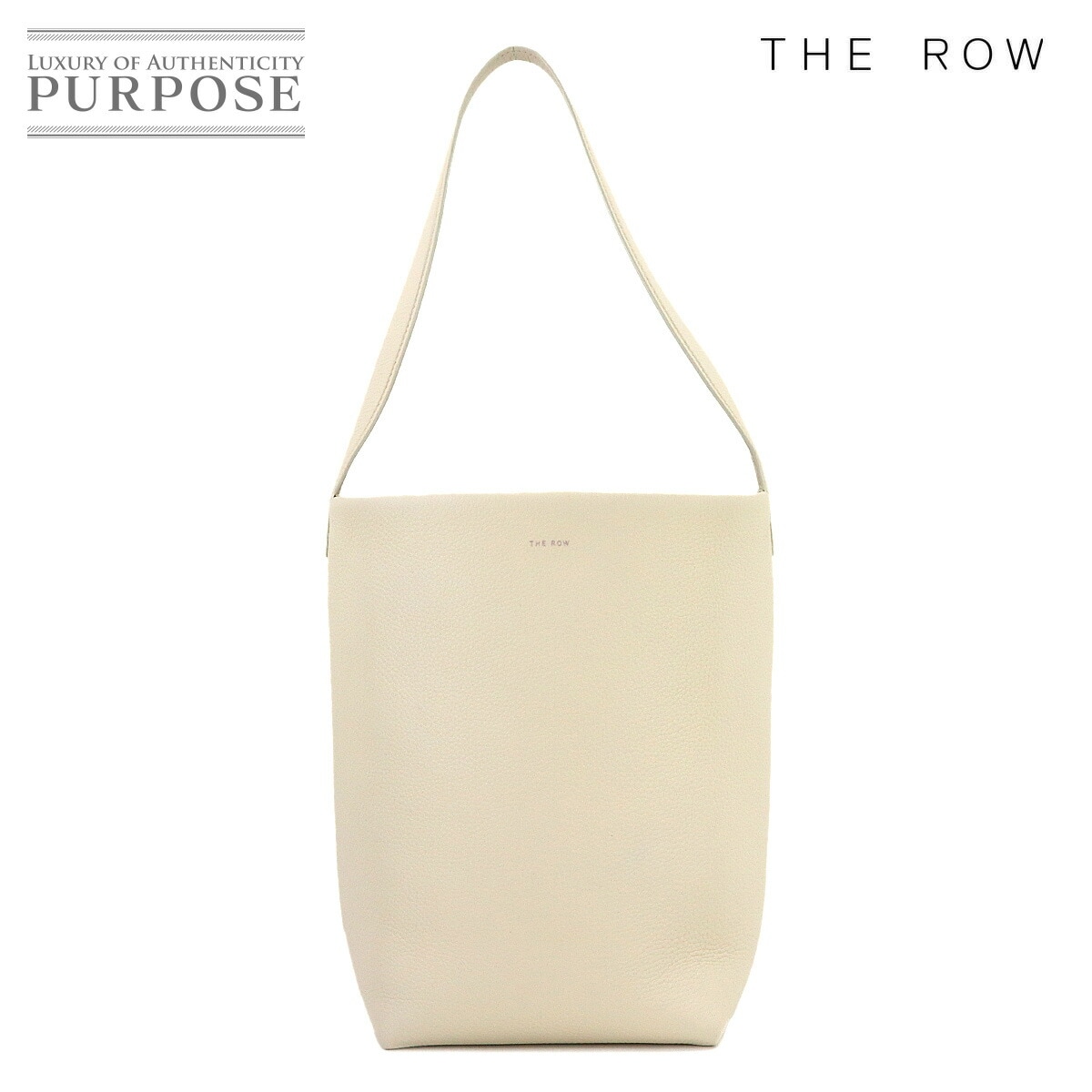 THE ROW ミディアム N/S パーク トート バッグ レザー アイボリー W1313 Medium N/S Park Tote Bag ザ ロウ 90307313