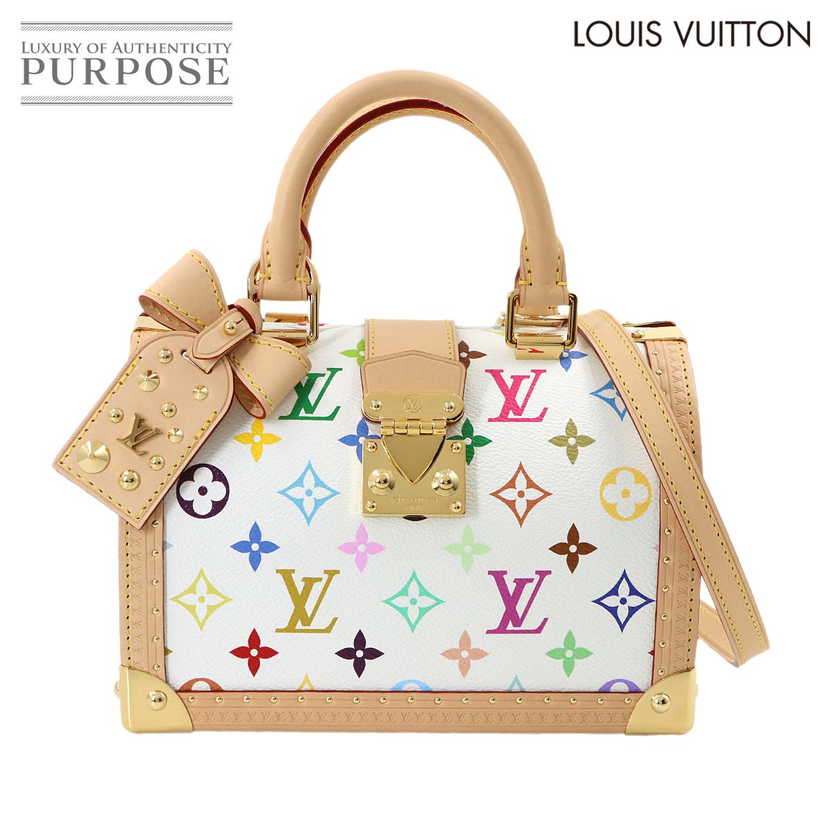 LOUIS VUITTON LVxTM モノグラム マルチカラー スピーディ トランク 20 2way ハンド ショルダー バッグ ブロン M27833 ゴールド 金具 RFID Speedy Bandouliere ルイ ヴィトン 90318183