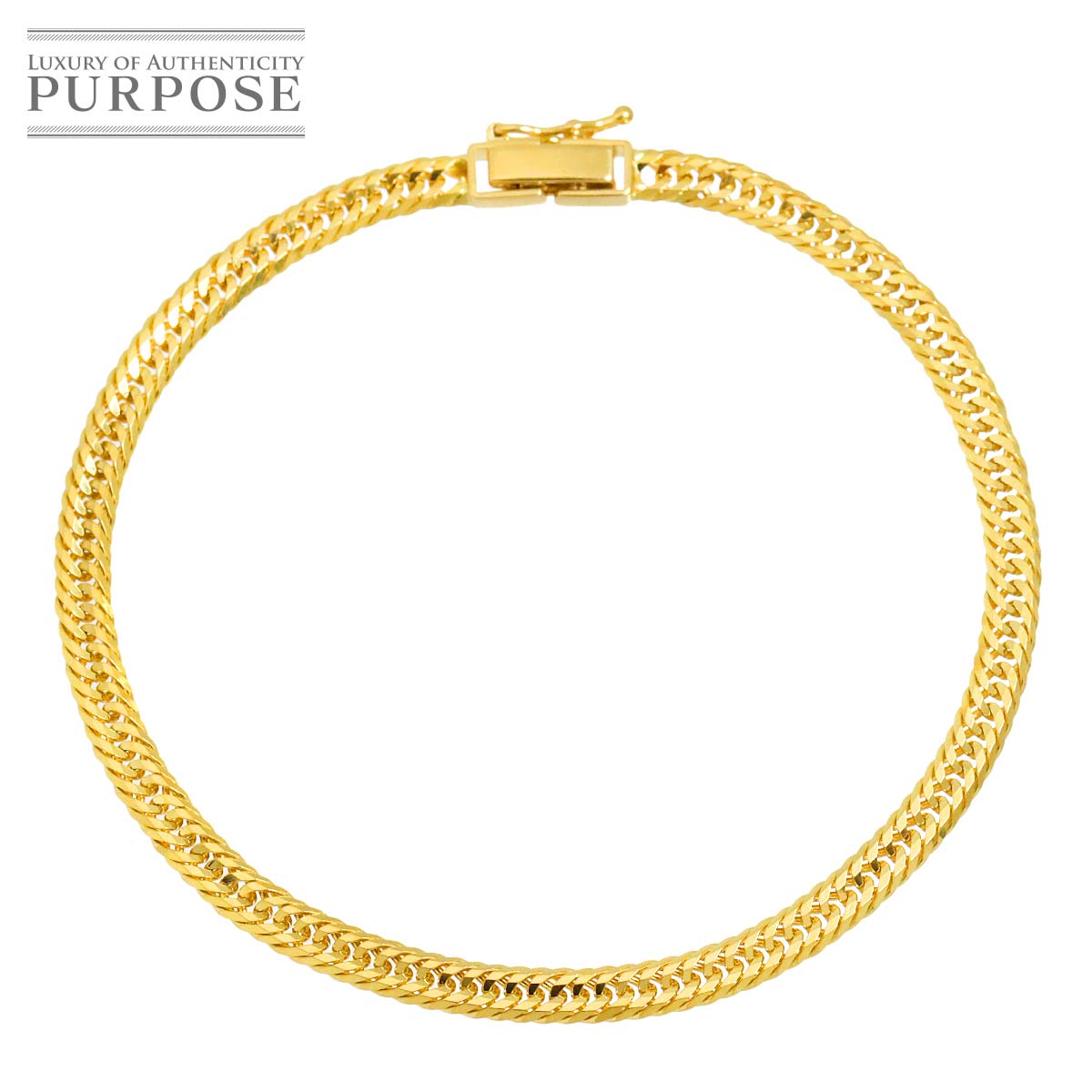 K18 喜平 ブレスレット 18cm 8面トリプル 8.0g 幅 3.7mm イエローゴールド 750 キヘイ kihei bracelet 90319275