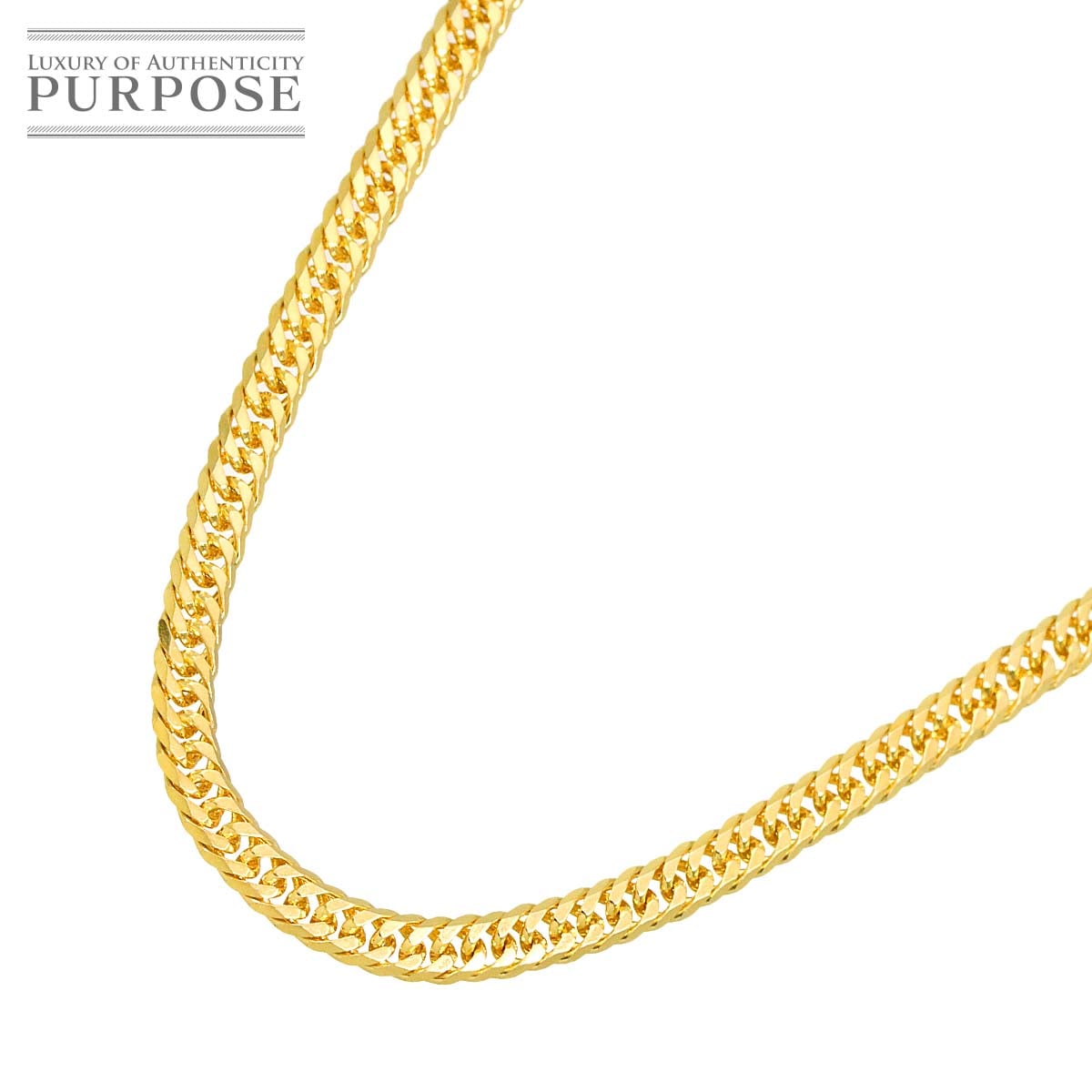 K18 喜平 ネックレス 41cm 6面ダブル 10.6g 幅3mm イエローゴールド 750 キヘイ kihei necklace 90319284