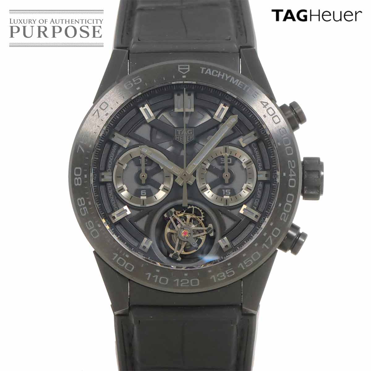 TAG Heuer カレラ キャリバーホイヤー02T トゥールビヨン CAR5A8Z クロノグラフ メンズ 腕時計 スケルトン オートマ 自動巻き ウォッチ Carrera タグホイヤー 90289691