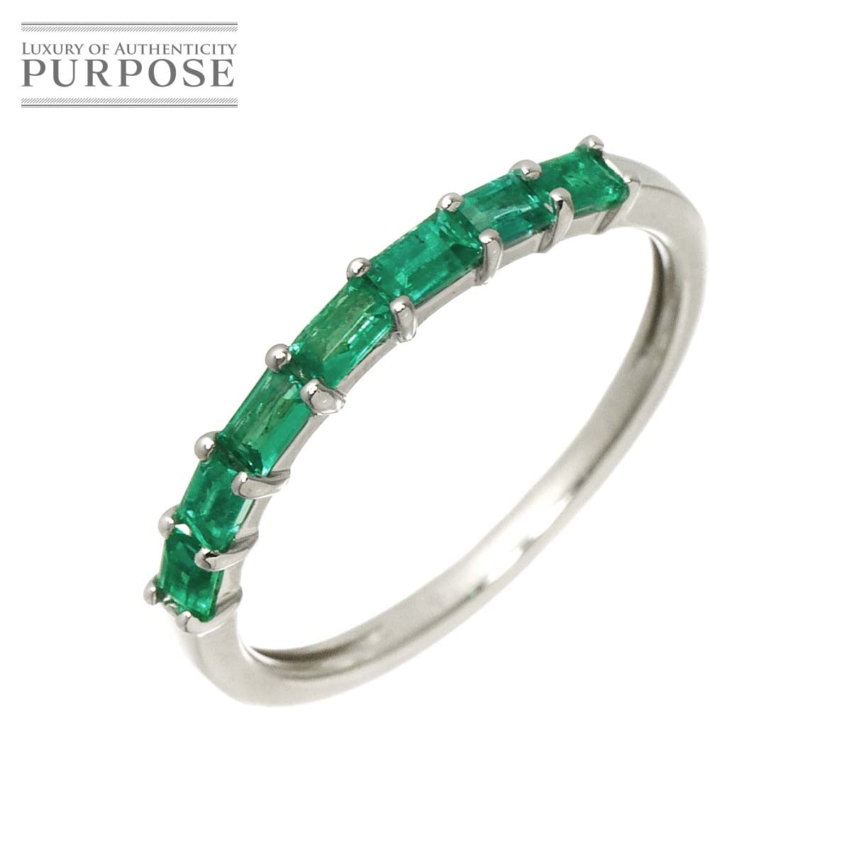 リング 13号 エメラルド 0.30ct Pt プラチナ 指輪 Emerald Ring 90316372