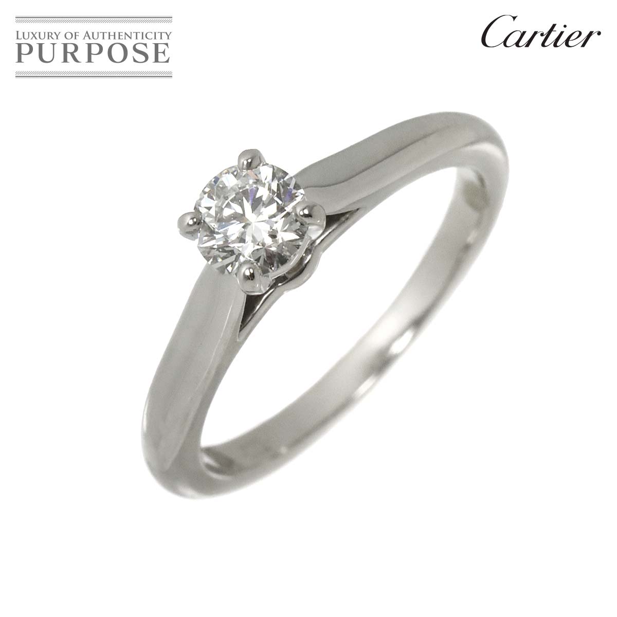 Cartier ソリテール ダイヤ 0.25ct E/VVS1/3EX #43 リング Pt 指輪 Solitaire Diamond Ring【証明書・鑑定書付き】カルティエ 90315562