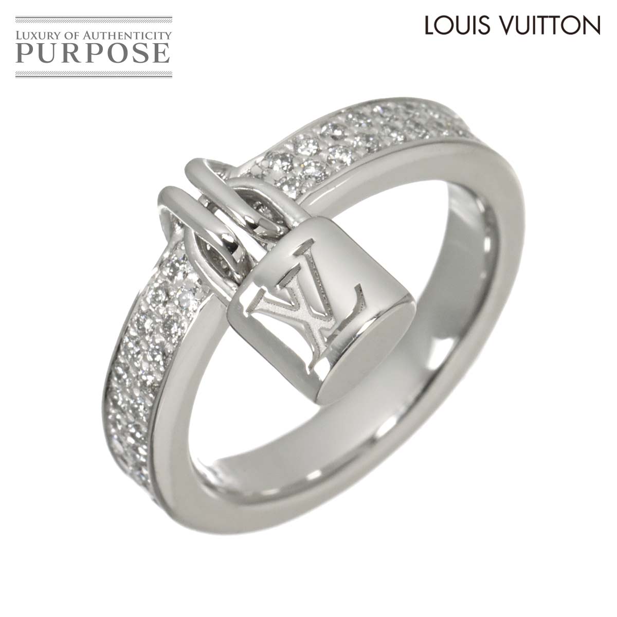 LOUIS VUITTON バーグ ロックイット #51 ダイヤ リング K18 WG ホワイトゴールド 750 指輪 Lockit Ring ルイ ヴィトン 90315633