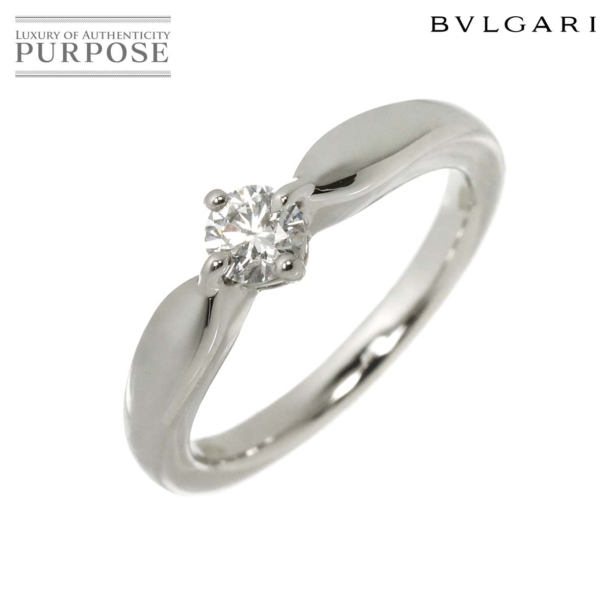 BVLGARI デディカータ ヴェネチア ダイヤ 0.19ct D/VS1/EX 5号 リング Pt プラチナ 指輪 Ring【証明書・鑑定書】ブルガリ 90316826